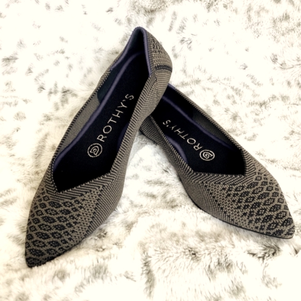 ROTHY’S The Point Walnut Python Flats - Picture 9 of 9